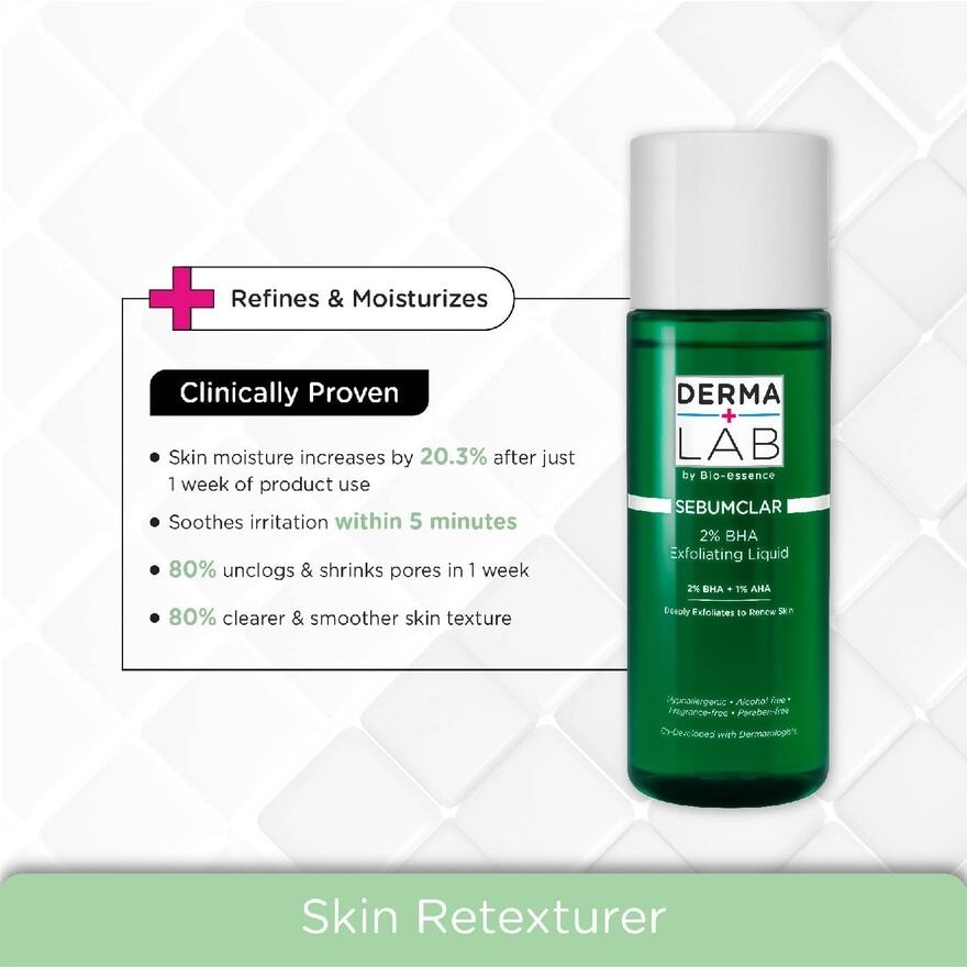 Sebumclar 2% Bha Exfoliating Liquid (2% BHA  + 1% AHA Deeply Exfoliates To Renew Skin) 160ml