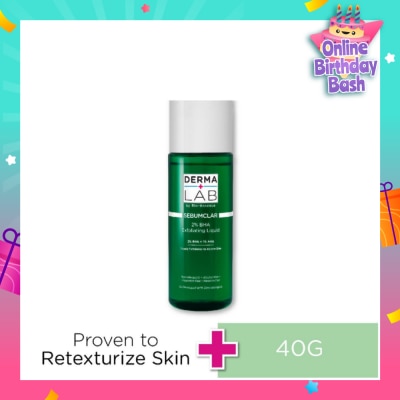 DERMA LAB Sebumclar 2% Bha Exfoliating Liquid (2% BHA  + 1% AHA Deeply Exfoliates To Renew Skin) 160ml
