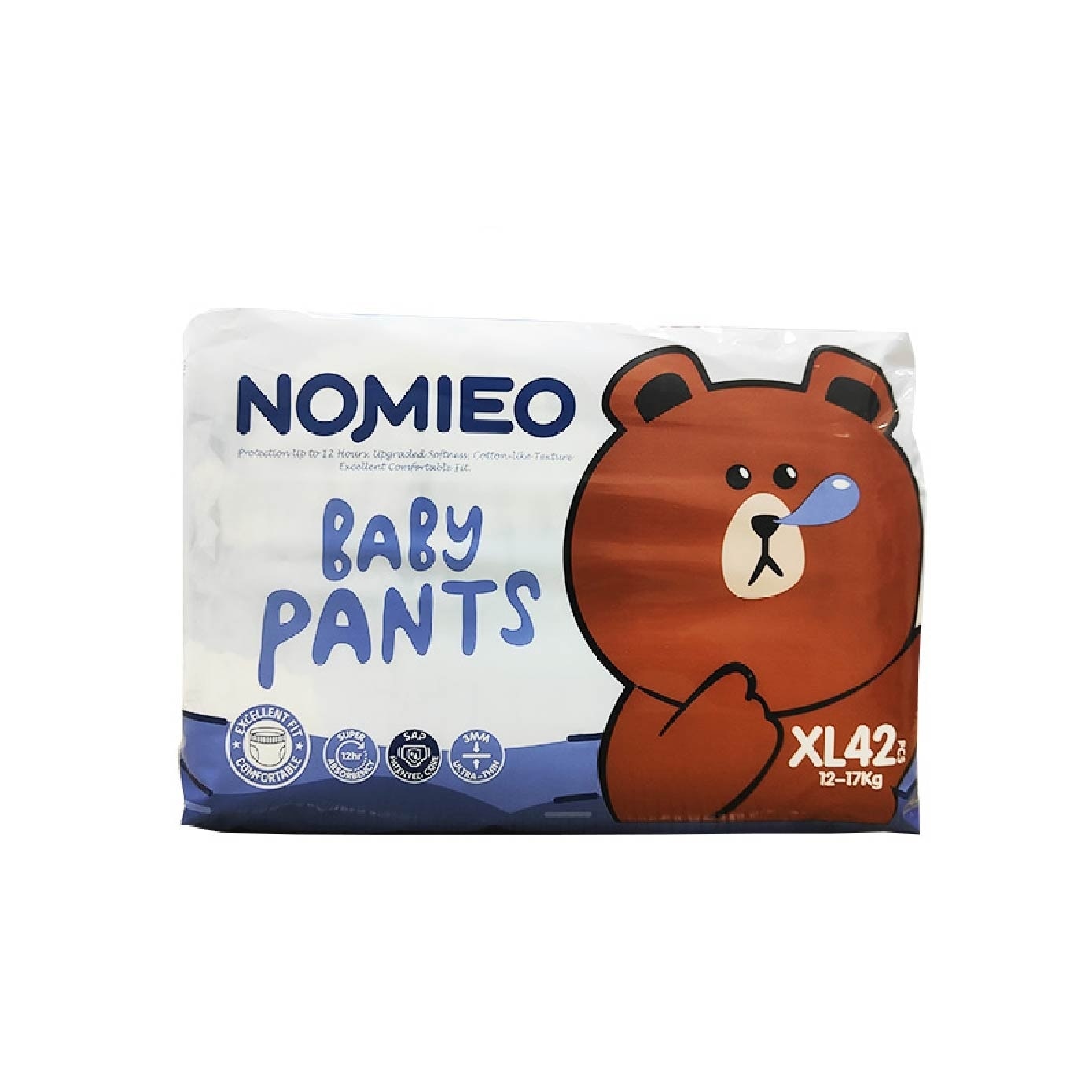 Baby Pants Diaper XL42s x 3 (12-17Kg)