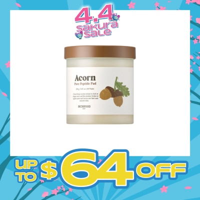 SKINFOOD - Acorn Pore Peptide Pad (To Tighten Pore & Smooth Skin Texture) 60s (Expiry: Dec`2026)