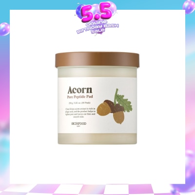 SKINFOOD - Acorn Pore Peptide Pad (To Tighten Pore & Smooth Skin Texture) 60s (Expiry: Dec`2026)