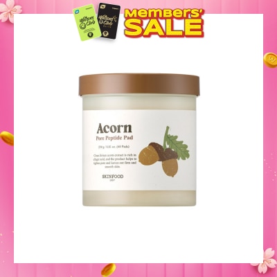 SKINFOOD Acorn Pore Peptide Pad (To Tighten Pore & Smooth Skin Texture) 60s