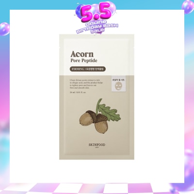 SKINFOOD - Acorn Pore Peptide Firming Sheet Mask (To Tighten Pore, Anti Wrinkle & Skin Brightening) 1s
