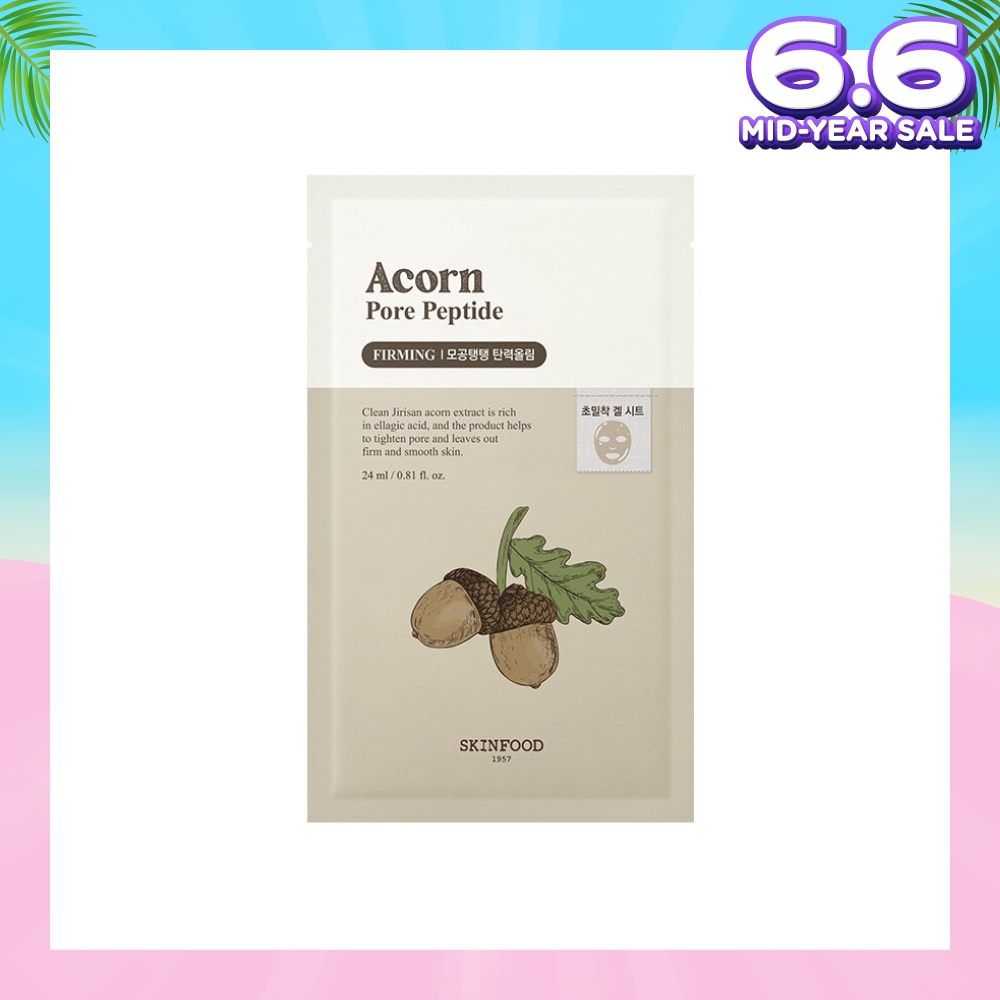 Acorn Pore Peptide Firming Sheet Mask (To Tighten Pore, Anti Wrinkle & Skin Brightening) 1s