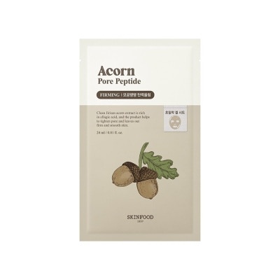 SKINFOOD Acorn Pore Peptide Firming Sheet Mask (To Tighten Pore, Anti Wrinkle & Skin Brightening) 1s