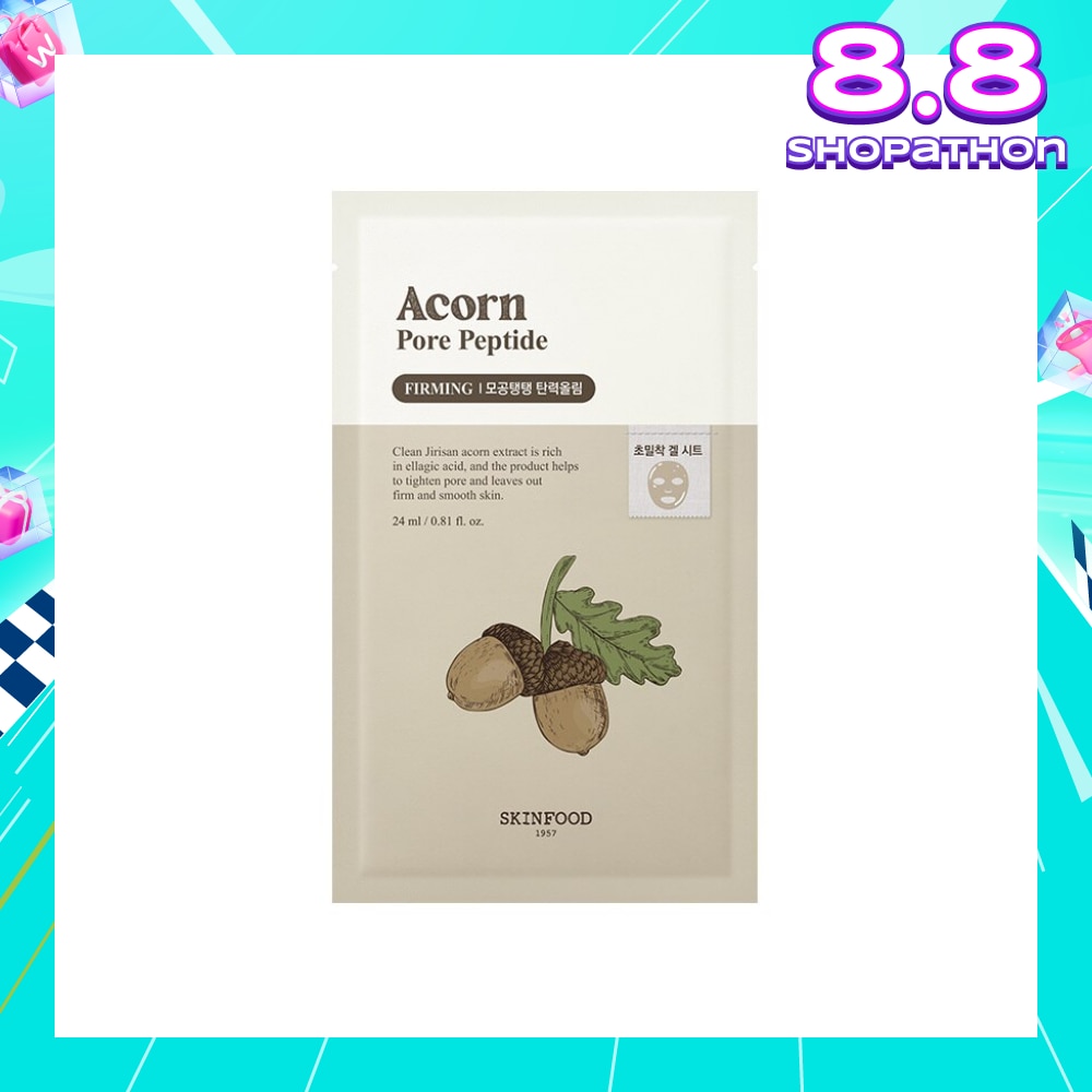 Acorn Pore Peptide Firming Sheet Mask (To Tighten Pore, Anti Wrinkle & Skin Brightening) 1s