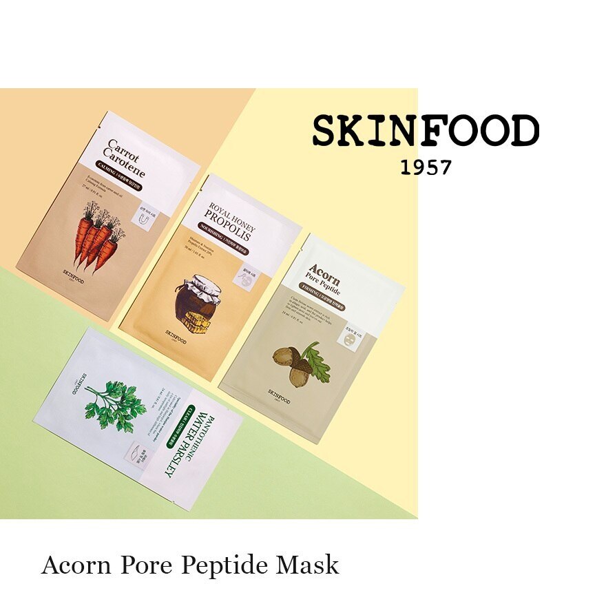 Acorn Pore Peptide Firming Sheet Mask (To Tighten Pore, Anti Wrinkle & Skin Brightening) 1s