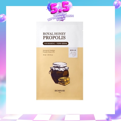 SKINFOOD - Royal Honey Propolis Nourishing Sheet Mask (To Hydrates Dull & Tired Skin) 1s