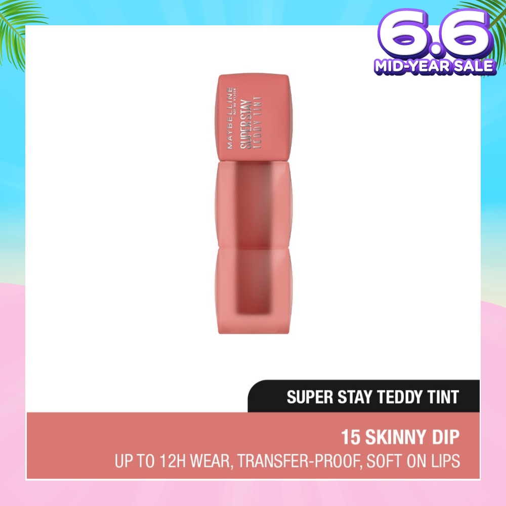 MAYBELLINE Super Stay Teddy Tint 15 Skinny Dip (Transferproof & Waterproof) 1s