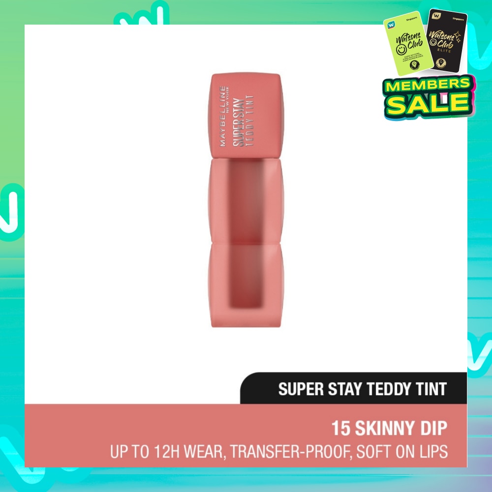 MAYBELLINE Super Stay Teddy Tint 15 Skinny Dip (Transferproof & Waterproof) 1s
