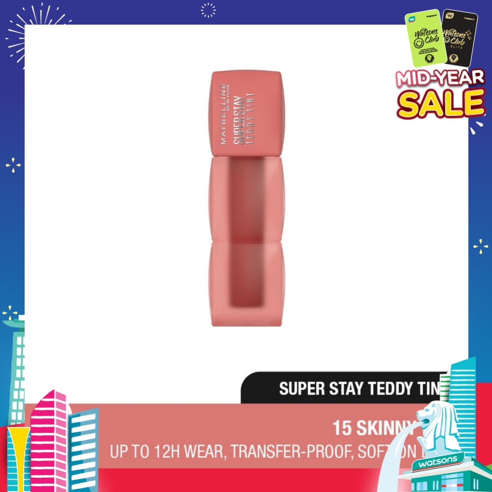 MAYBELLINE Super Stay Teddy Tint 15 Skinny Dip (Transferproof & Waterproof) 1s