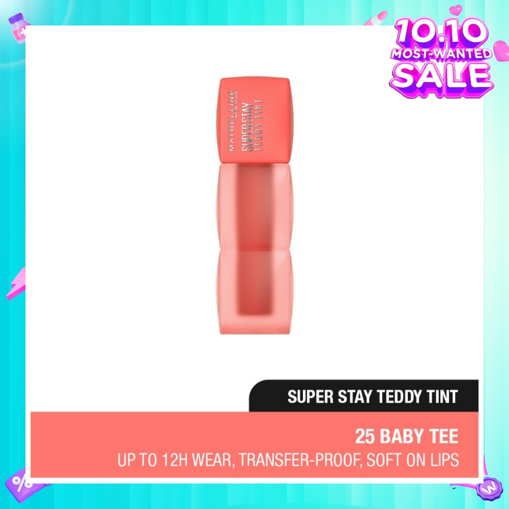 MAYBELLINE Super Stay Teddy Tint 25 Baby Tee (Transferproof & Waterproof) 1s