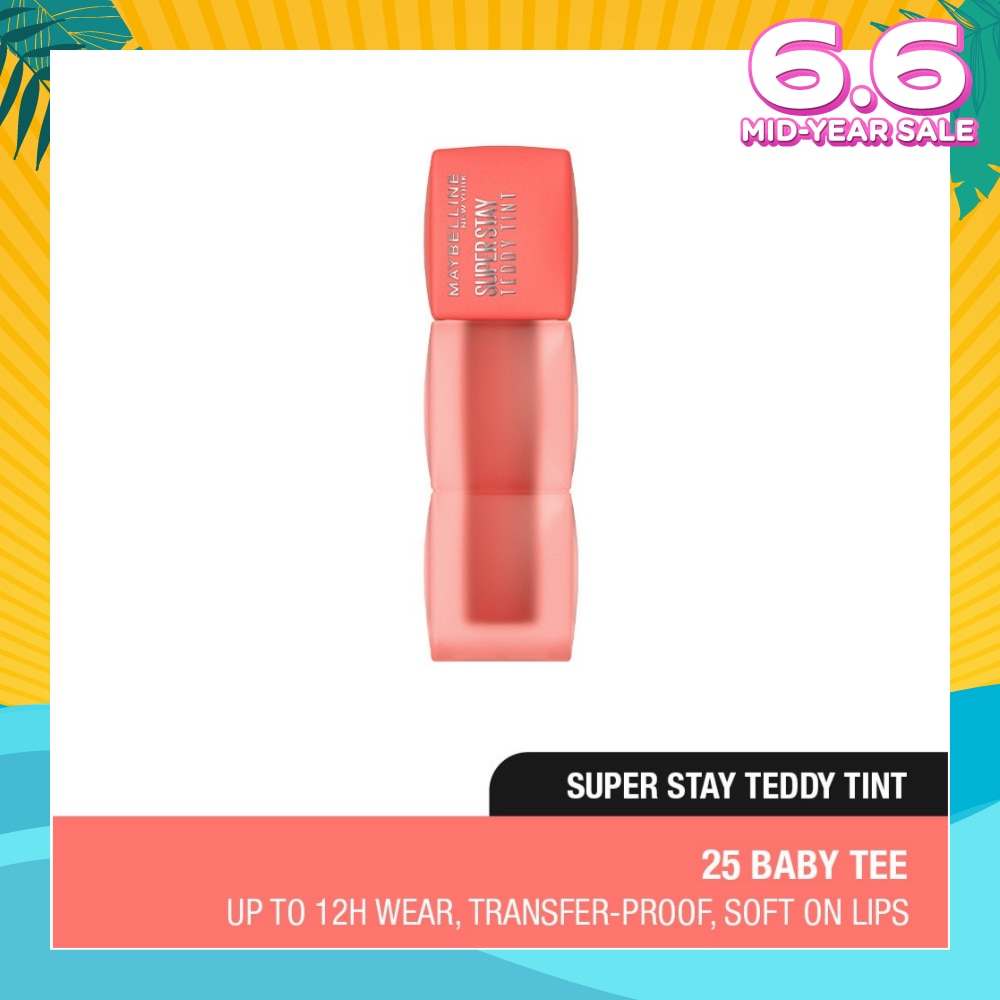 MAYBELLINE Super Stay Teddy Tint 25 Baby Tee (Transferproof & Waterproof) 1s
