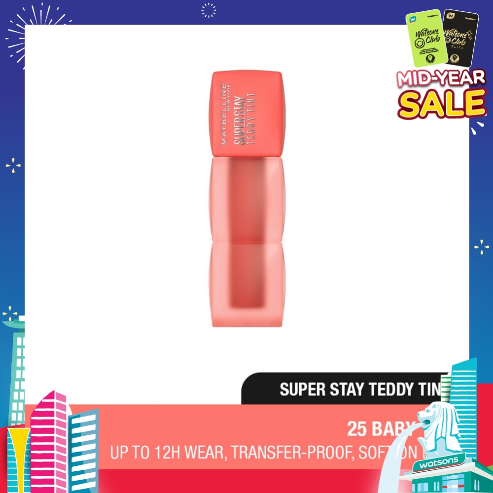 MAYBELLINE Super Stay Teddy Tint 25 Baby Tee (Transferproof & Waterproof) 1s