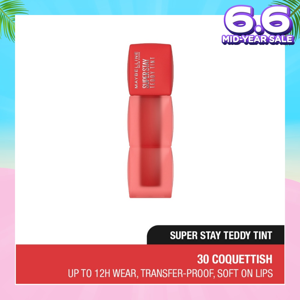 MAYBELLINE Super Stay Teddy Tint 30 Coquettish (Transferproof & Waterproof) 1s
