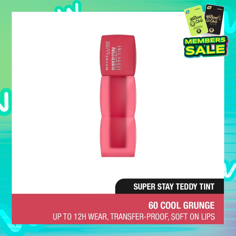 MAYBELLINE Super Stay Teddy Tint 60 Cool Grunge (Transferproof & Waterproof) 1s