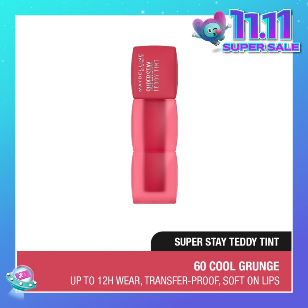 MAYBELLINE Super Stay Teddy Tint 60 Cool Grunge (Transferproof & Waterproof) 1s