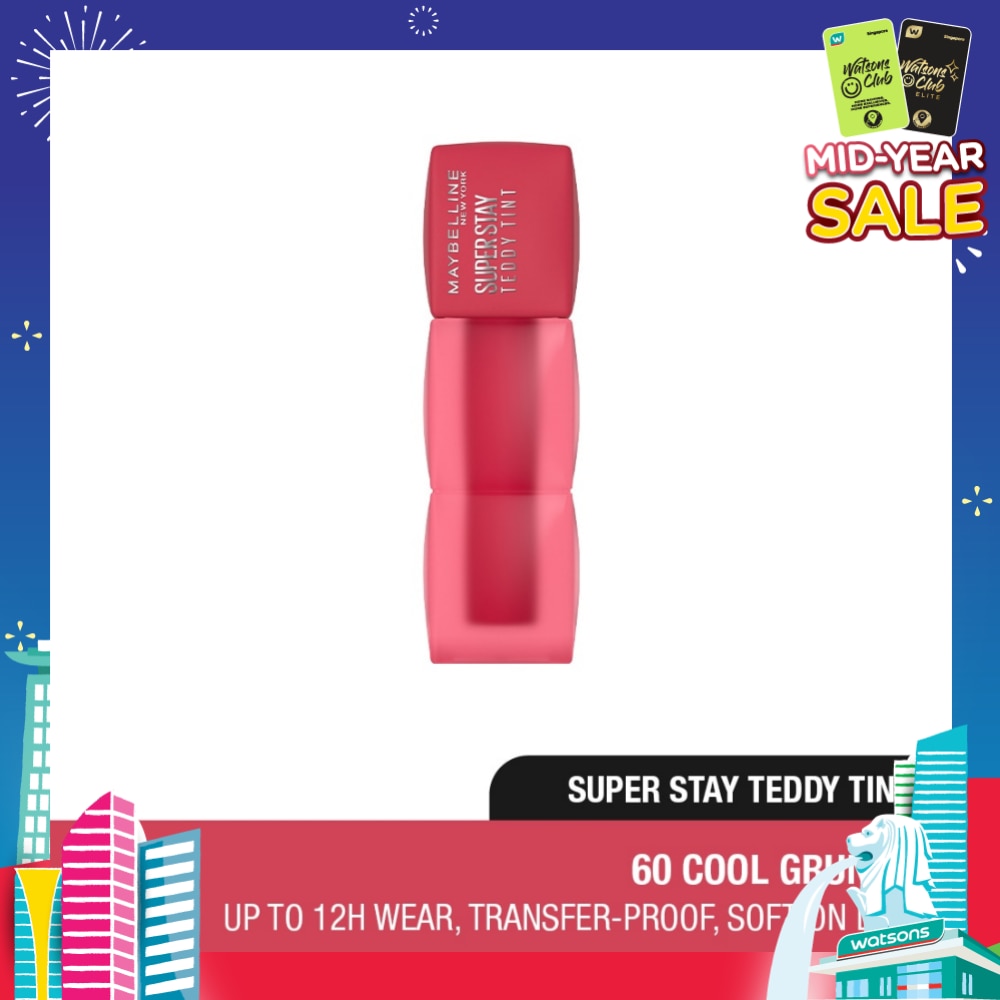 MAYBELLINE Super Stay Teddy Tint 60 Cool Grunge (Transferproof & Waterproof) 1s