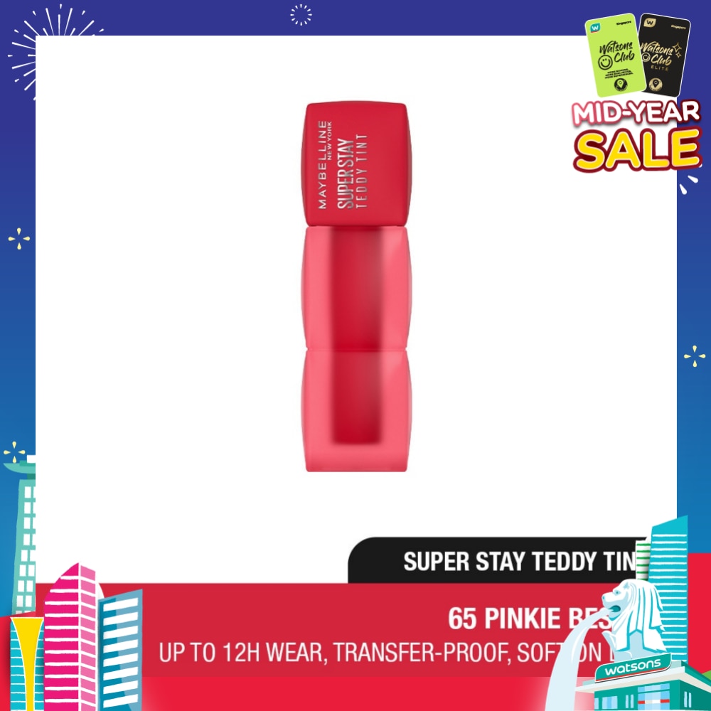 MAYBELLINE Super Stay Teddy Tint 65 Pinkie Bestie (Transferproof & Waterproof) 1s