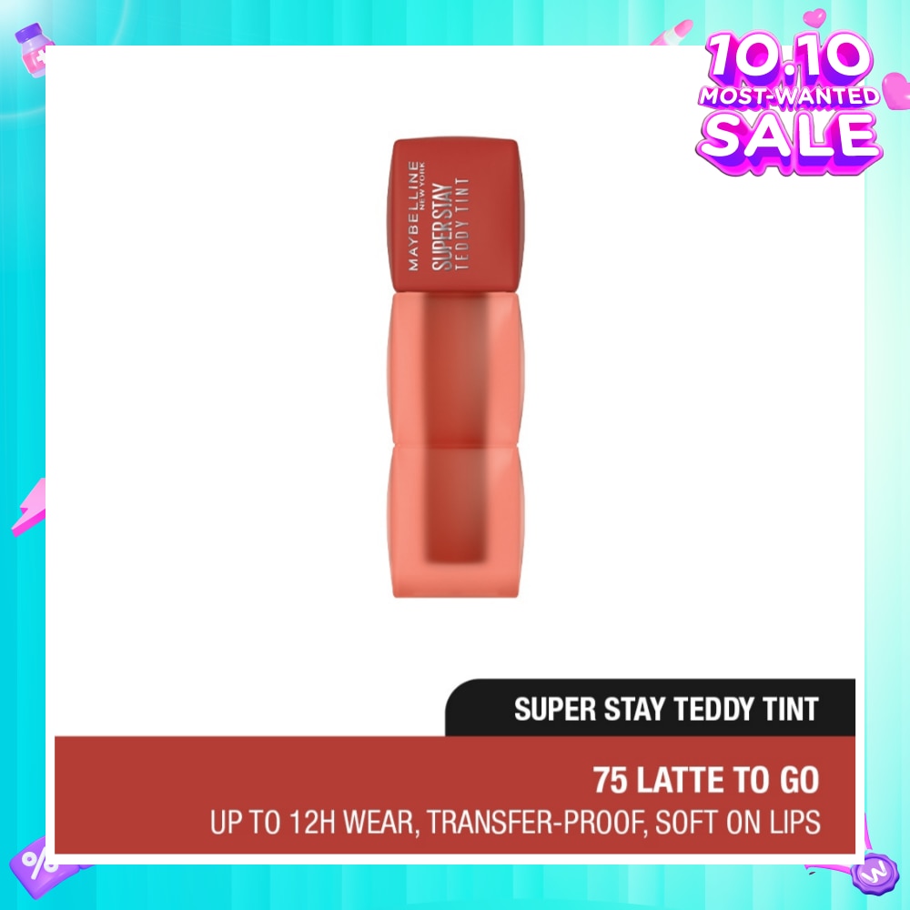 MAYBELLINE Super Stay Teddy Tint 75 Latte To Go (Transferproof & Waterproof) 1s