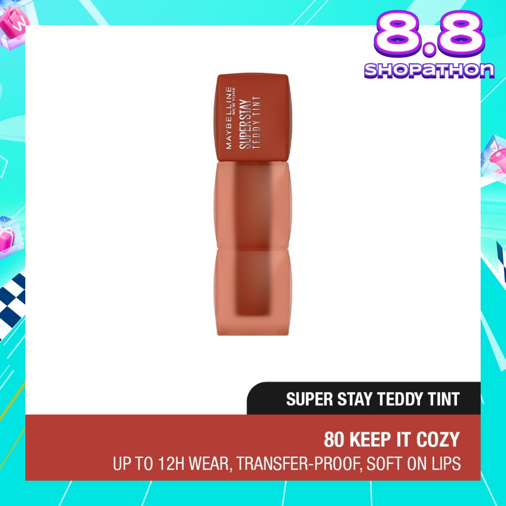 Super Stay Teddy Tint 80 Keep It Cozy (Transferproof & Waterproof) 1s