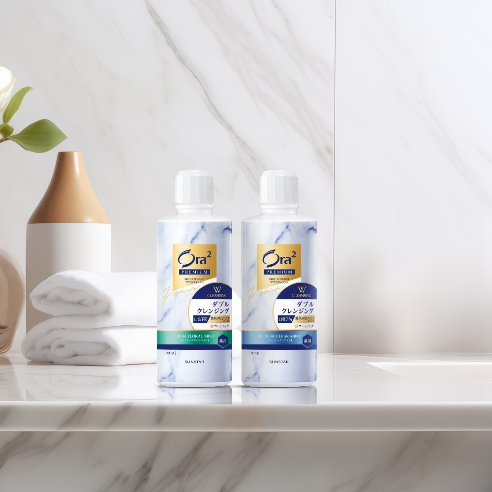 Premium W Cleansing Fresh Floral Mint Mouthwash 550ml