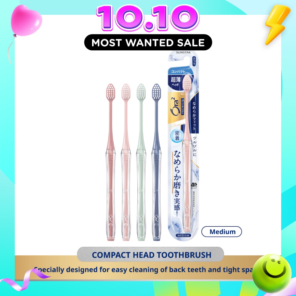 Premium Smooth Fit Toothbrush Compact Medium 1s image