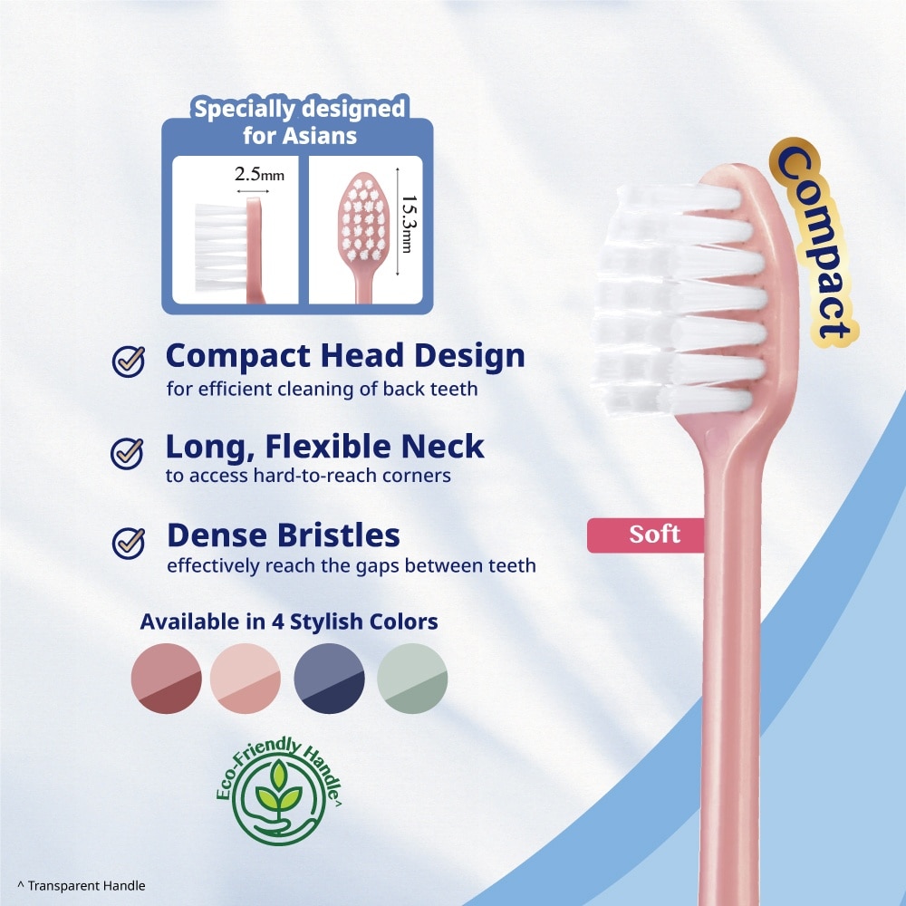 Premium Smooth Fit Toothbrush Compact Soft 1s