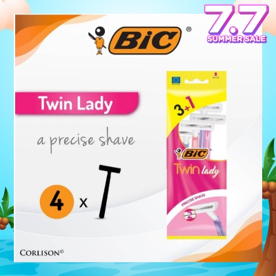 BIC Twin Lady Precise Shave (With Twin-Blade Shaver) 4s