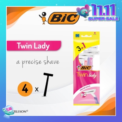 BIC Twin Lady Precise Shave (With Twin-Blade Shaver) 4s