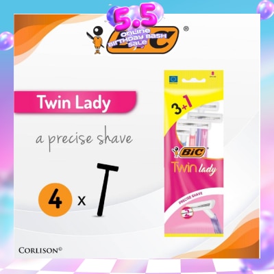 BIC - Twin Lady Precise Shave (With Twin-Blade Shaver) 4s