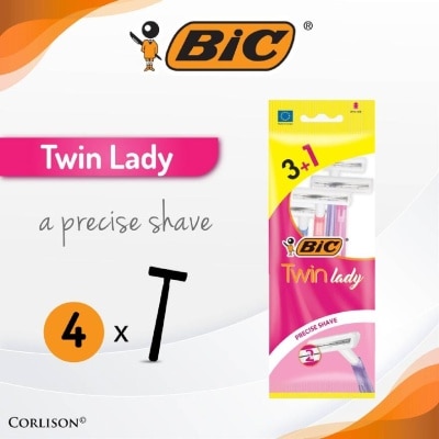 BIC Twin Lady Precise Shave (With Twin-Blade Shaver) 4s