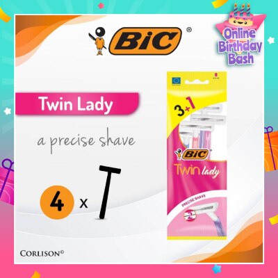 BIC Twin Lady Precise Shave (With Twin-Blade Shaver) 4s