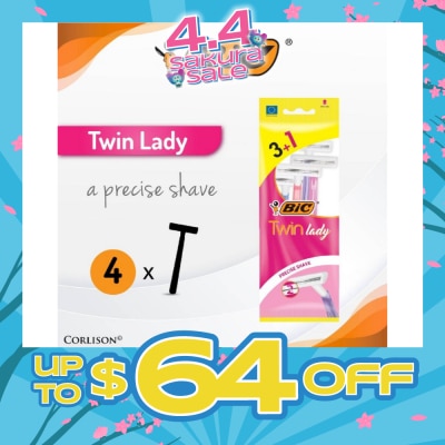 BIC - Twin Lady Precise Shave (With Twin-Blade Shaver) 4s