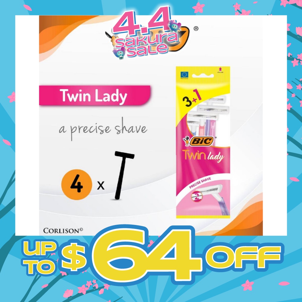 Twin Lady Precise Shave (With Twin-Blade Shaver) 4s