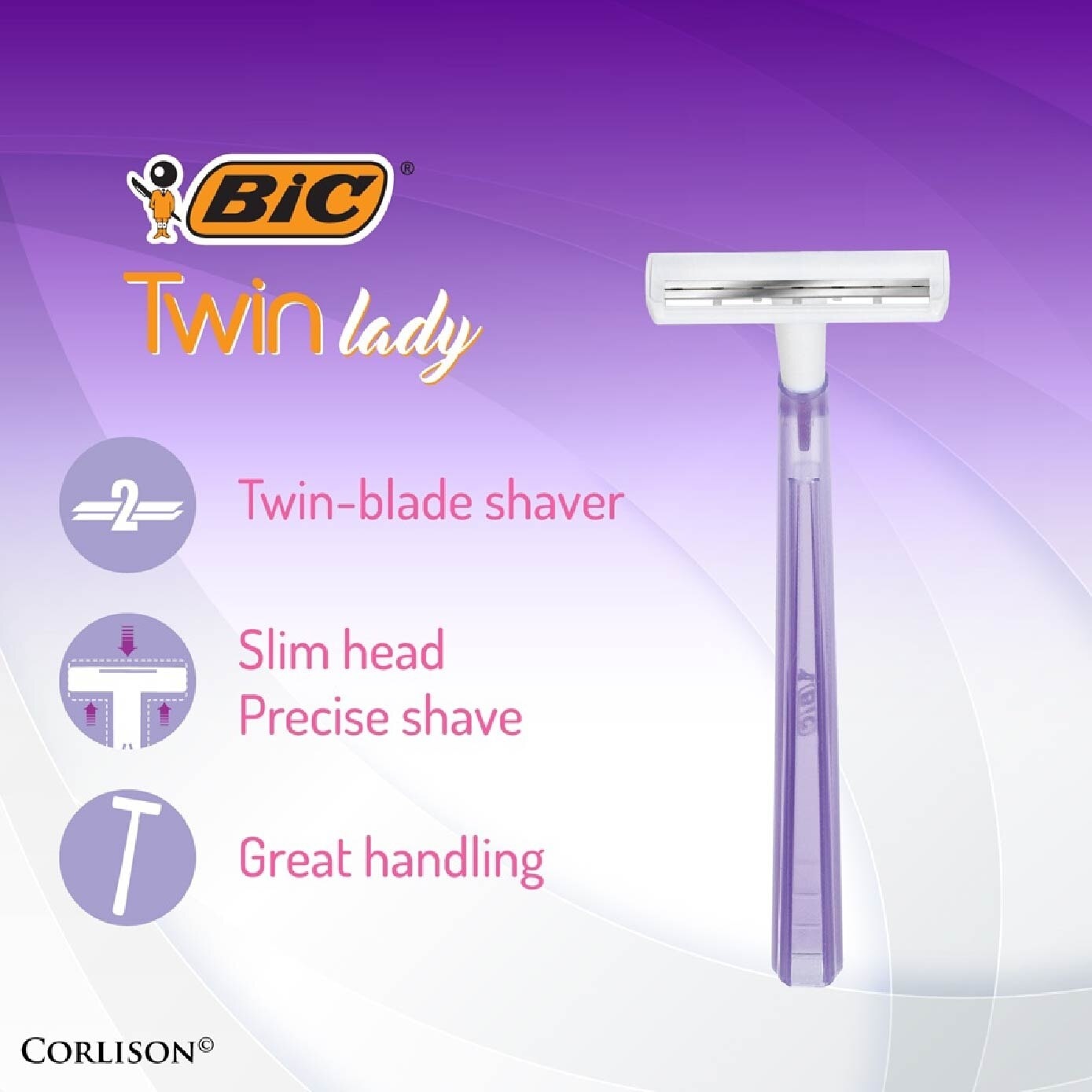 Twin Lady Precise Shave (With Twin-Blade Shaver) 4s