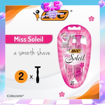 BIC - Miss Soleil A Smooth Shave (With Triple-Blade Shaver) 2s