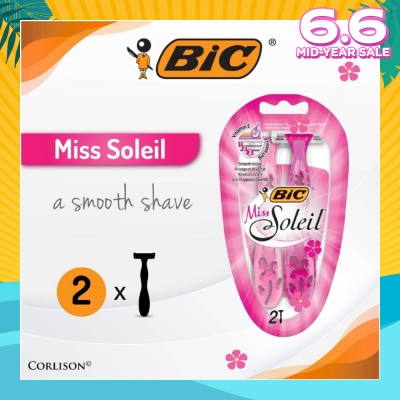 BIC Miss Soleil A Smooth Shave (With Triple-Blade Shaver) 2s