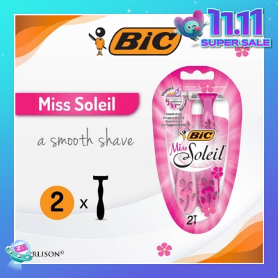 BIC Miss Soleil A Smooth Shave (With Triple-Blade Shaver) 2s