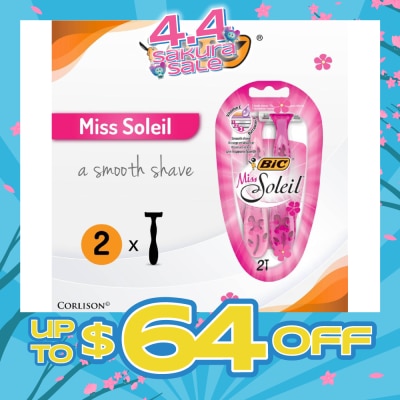 BIC - Miss Soleil A Smooth Shave (With Triple-Blade Shaver) 2s