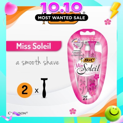 BIC Miss Soleil A Smooth Shave (With Triple-Blade Shaver) 2s