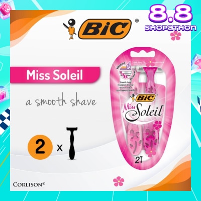 BIC Miss Soleil A Smooth Shave (With Triple-Blade Shaver) 2s