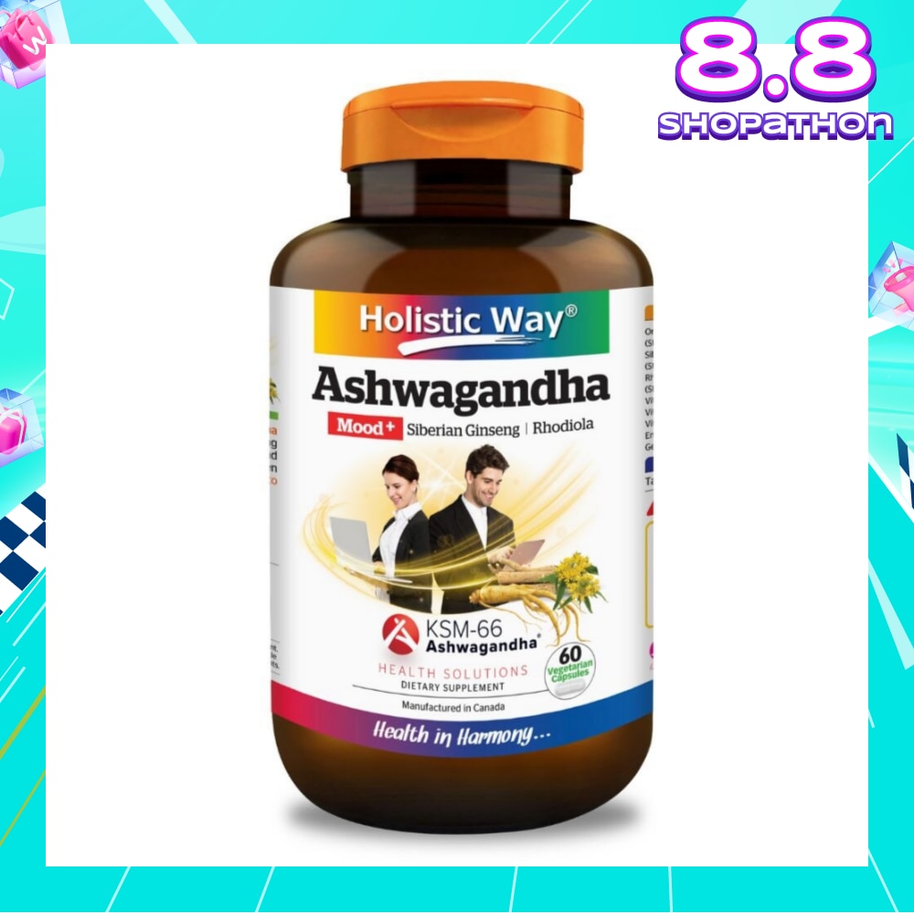 Ashwagandha Mood+ Vegetarian Capsule (To Increased Energy & Resistance To Stress) 60s