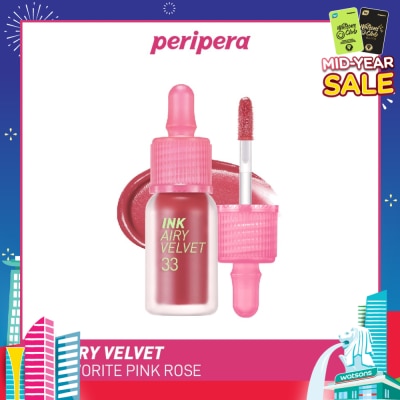 PERIPERA Ink Airy Velvet Lip Tint 33 Favorite Pink Rose 1s
