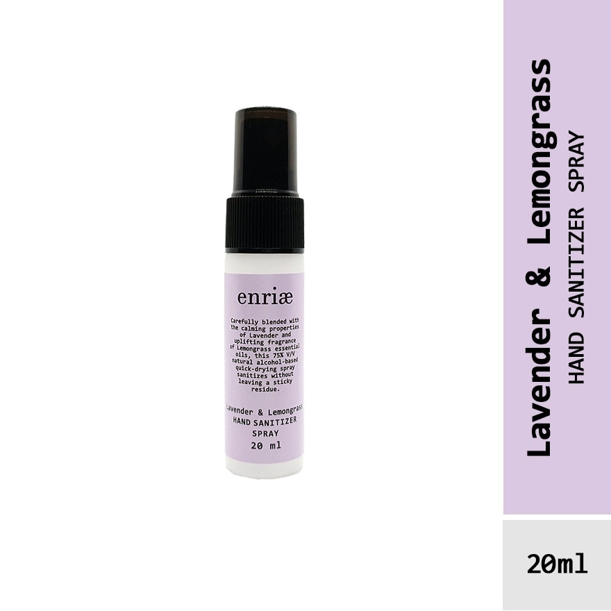 Lavender & Lemongrass Hand Sanitizer Spray 20ml