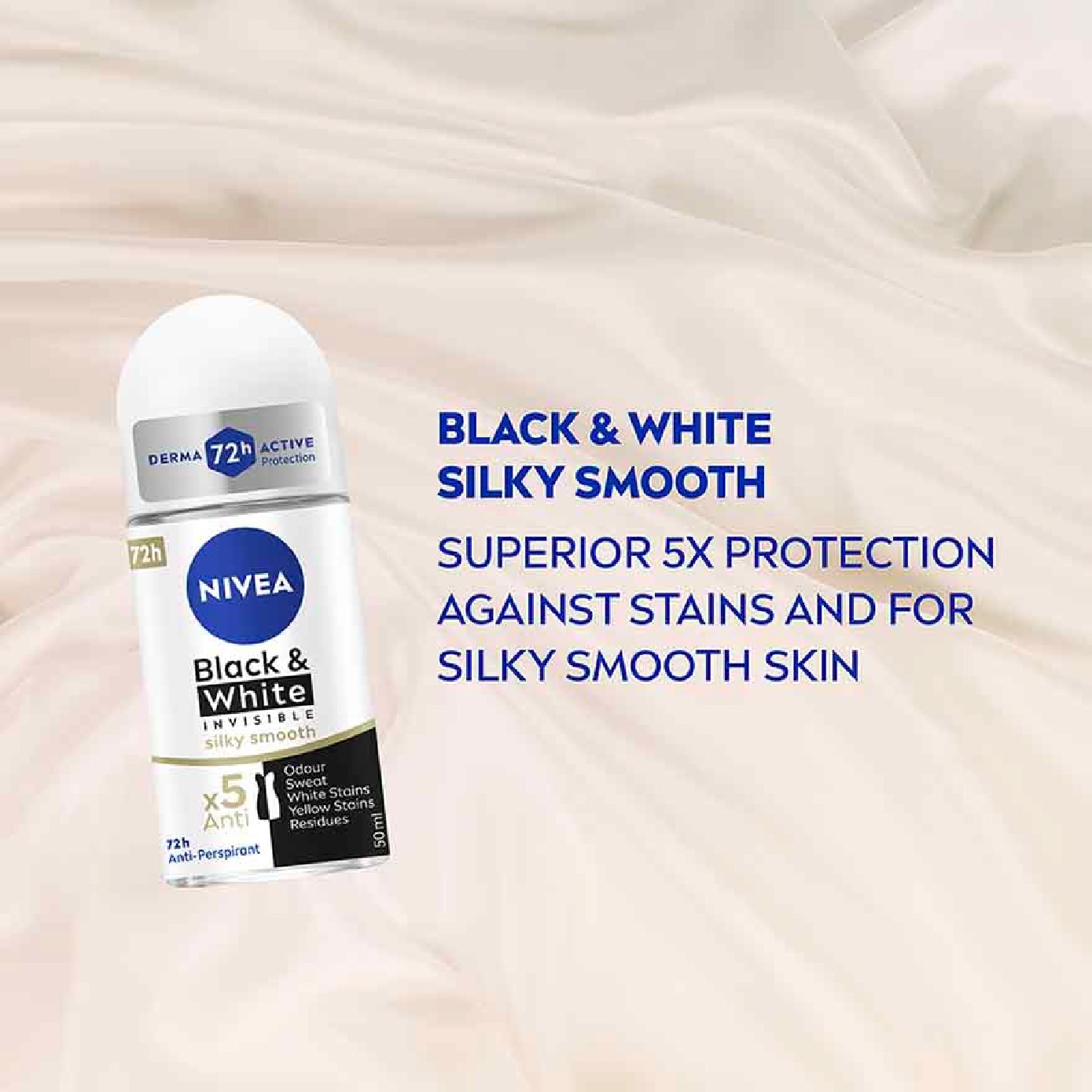 Deodorant Roll-on Invisible Black White (Clear)