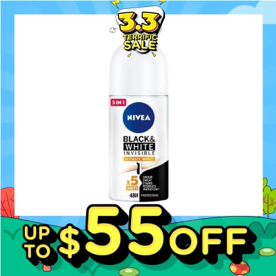 NIVEA Deodorant Roll-on Invisible Black White (Clear)