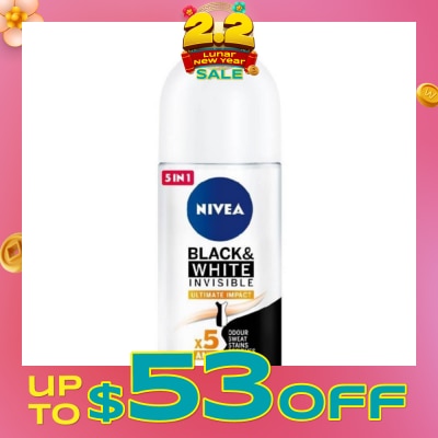 NIVEA Deodorant Roll-on Invisible Black White (Clear)