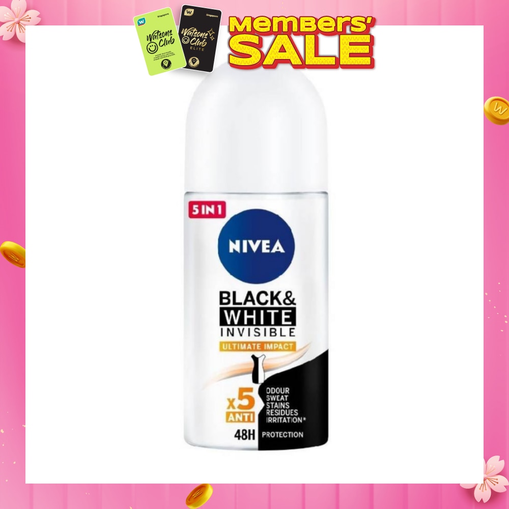 Deodorant Roll-on Invisible Black White (Clear)