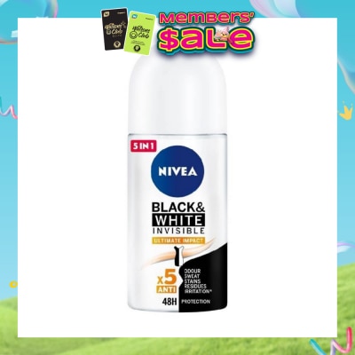 NIVEA - Deodorant Roll-on Invisible Black White (Clear)